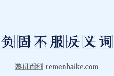 负固不服反义词是什么意思的图片